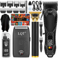 Black Hair Clippers for Men with LED Power Display | 4-Piece Grooming Kit