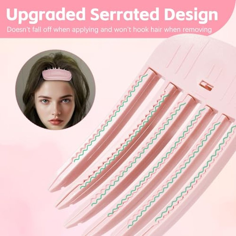 2PCS Volumizing Hair Clips for Women, Hair Volume Clip Styling Tools Volumizing Comb for Fluffy Bangs Clips for Root Lift, Root Booster Clips, Pink