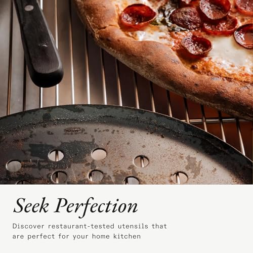 12-Inch Carbon Steel Pizza Steel for Crispy Homemade Pizza - Pre-Seasoned & Induction Compatible