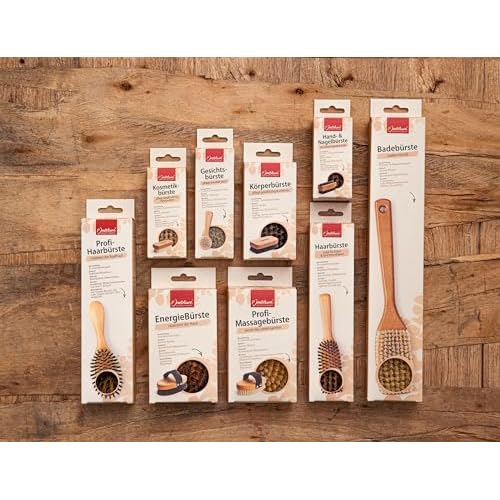 The Original Made in Germany: P.Jentschura Facial Brush with Wooden Handle Made with Natural Pure Horse Mane