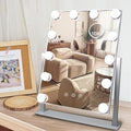 Makeup Vanity Mirror with Lights 10X Magnification - White, 12 Bulbs, 17.12"x13.77" - Variation: White 12 Bulbs