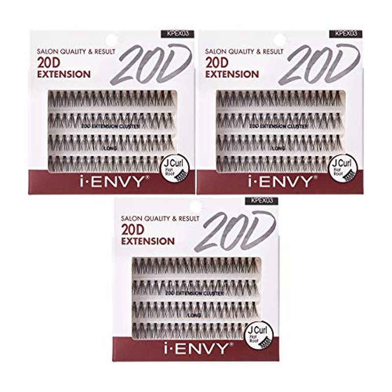 i?ENVY 20D Extension Cluster Individual Lashes (Long, 3 Pack)