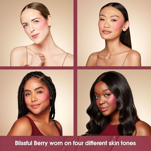 Liquid Blush Cream Blush for Cheeks & Lips - Buildable, Hydrating, Long-Lasting - Blissful Berry