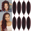Chicmoi 16 Inch Ombre Burgundy Afro Twist Hair 8 Packs for Protective Styles