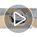 VONLUCE 36 Inch Ceiling Fan with Lights, White - Remote Control & Reversible Motor