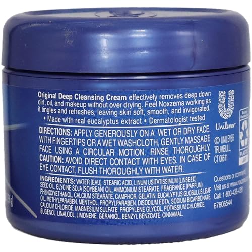 Nox Deep Cleansing Cream 2oz - Refreshing Tingly Facial Cleanser for All Skin Types