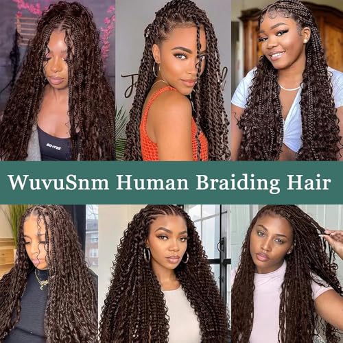 Bulk-#350 Orange Human Boho Braiding Hair 20 Inch 2 Bundles for Braids
