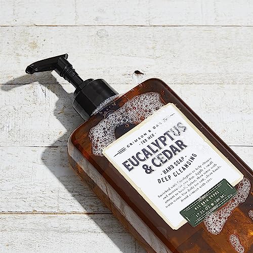 Deep Cleansing Hand Soap with Pump Dispenser - Eucalyptus & Cedar - 17 Fl Oz Pack of 4