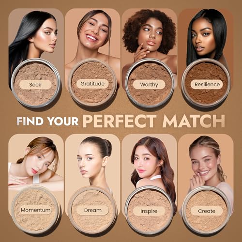 Loose Powder Foundation - Full Coverage Matte Mineral Makeup - Inspire