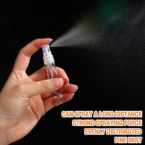 Tanlade 300 Pcs 5ml Mini Spray Bottles Refillable Clear Glass Travel Perfume Atomizer Mouthwash Bottle Cologne Small Sample Containers for Essential Oils, Retailers