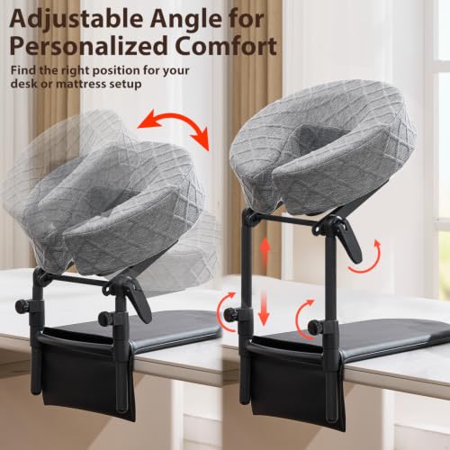 Face Down Pillow for Eye Surgery Support Adjustable Headrest Grey