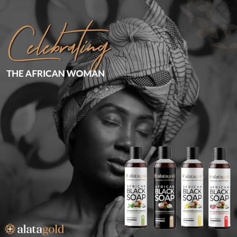 African Black Soap Liquid Body Wash (Pack of 2) ? Moisturizing Black African Soap with Shea Butter, Aloe, Honey & Coconut Oil ? Deep Cleansing & Hydrating ? 16.9 oz (Berry Scent)