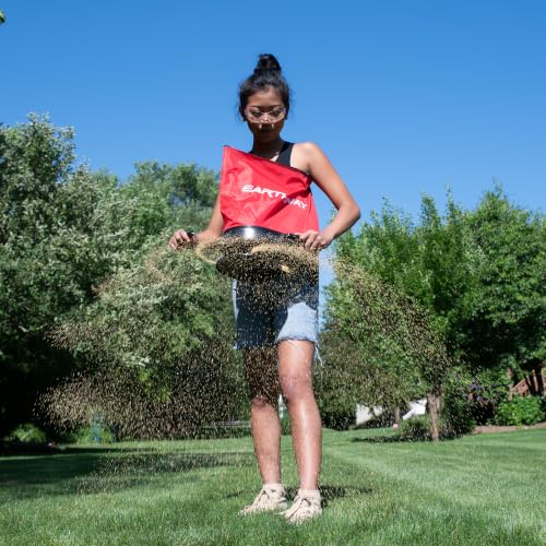 25lb Nylon Bag Seed Spreader for Lawn & Food Plots - Water-Resistant Hand Fertilizer & Grass Seeder