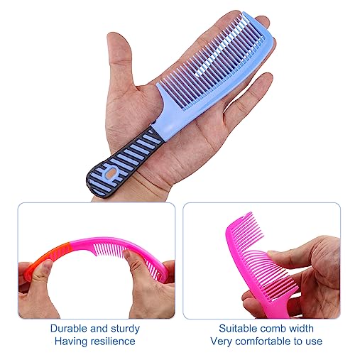 Disposable Hair Combs Bulk Pack 8.1 Inch Individually Wrapped 50 Count - Colorful Styling Tools