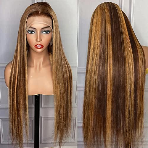 18 Inch Blonde Ombre Lace Front Human Hair Wig - Pre Plucked & Glueless
