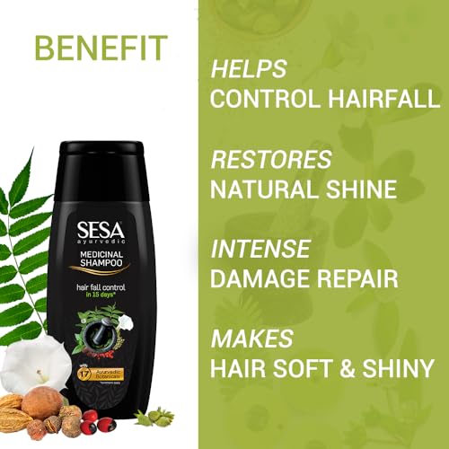 Ayurvedic Hair Care Kit for Hair Fall Control & Growth - 200ml Oil & Shampoo Set