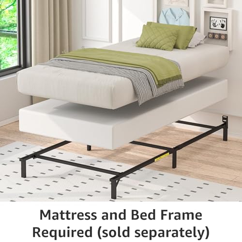Twin Mattress Foundation Box Spring Bed Base 5-Inch Support - Easy Assembly