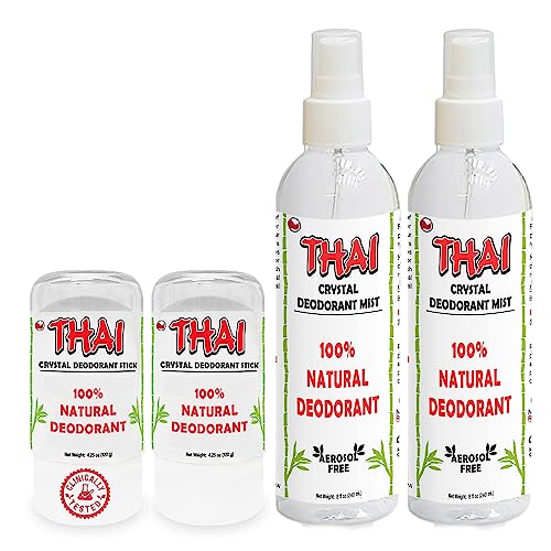 Natural Crystal Salt Deodorant Spray for Whole Body - 8 Oz 2-Pack