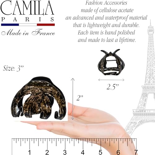 Camila Paris Octopus Hair Clips for Thick Hair - Brown, 3.5 Inch, Strong Grip