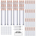 Pearl Diamond Lip Gloss Tubes Set - 24pcs 5ml Empty Lipstick Containers with Wand & Labels - DIY Makeup