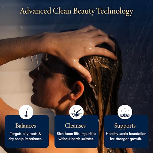 Zombie Cell Detox Scalp Shampoo with Alpine Willow Extract - Salon Quality Rejuvenating Hair Cleanser - 10.1 fl oz
