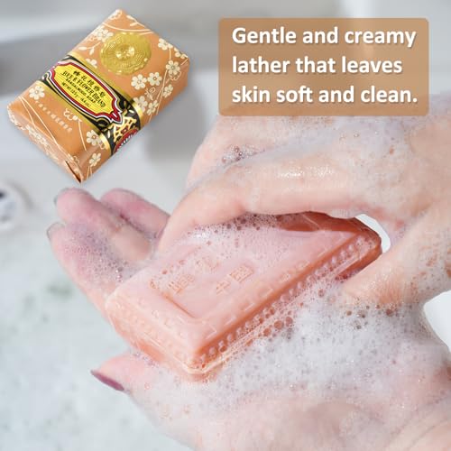 Bee & Flower Soap Bar Sandalwood Soap Moisturizing Bath Bar Soaps Nourishes Your Skin 4.4 oz(Pack of 4)