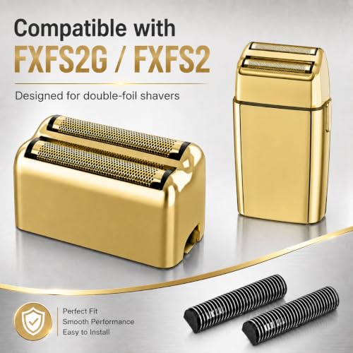 Gold Foil & Cutter Replacement Heads for BaBylissPRO FXFS2G - 2 Gold Variation