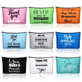 Kacctyen 9 Pcs Employee Appreciation Gift Bulk Inspirational Thank You Gift for Women Employee Makeup Bag Zipper Pouch Canvas Cosmetic Bag for Social Worker Volunteer Team Staff Teacher Nurse Coworker