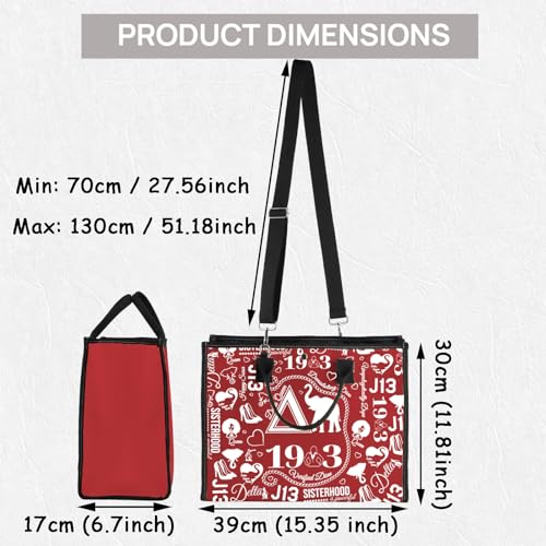 Redqueen Tote Bag - Sisterhood Inspired Greek Paraphernalia Shoulder Bag Gift for Women