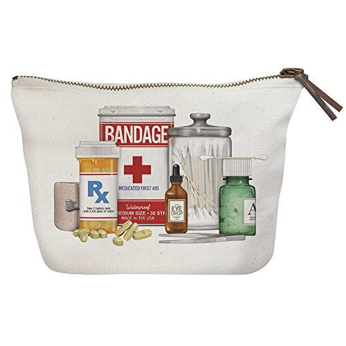 Mary-Lake Thompson Medicine Bottles Canvas Zipper Pouch