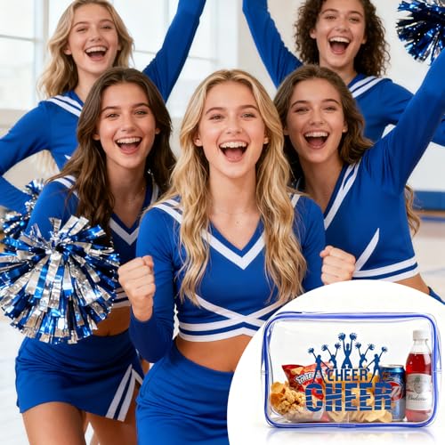 Blue Cheerleading Goodie Bags 20 Pcs Waterproof 7x5 Inch Party Gifts