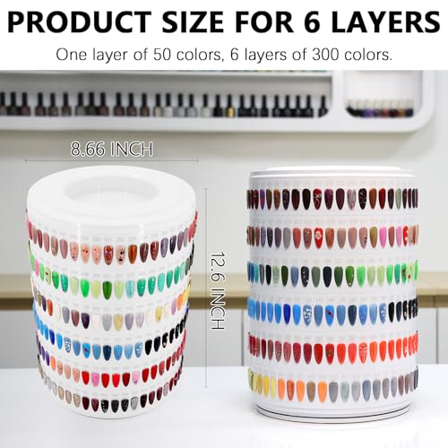 300 Swatches Nail Polish Display Book with Removable Tips for Nail Art