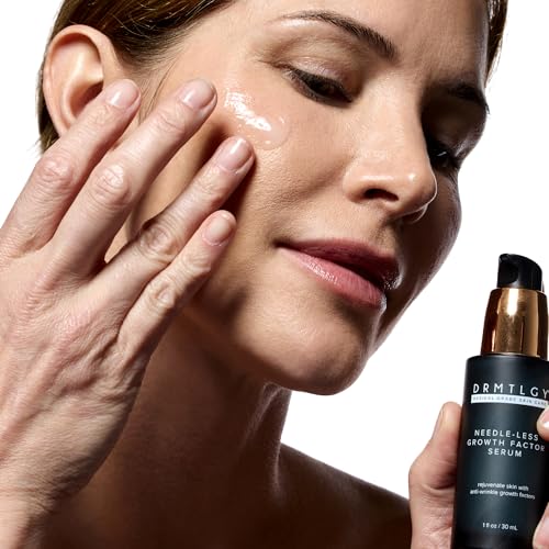 DRMTLGY Needle-less Growth Factor Serum for Face ? Multi-Peptide & Hyaluronic Acid Facial Serum, Firming & Lifting, Skin Barrier Support & Wrinkle Care