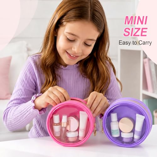 Mini Makeup Bag 5.12 Inch Translucent Nylon Pouch - 12 Pack, Small Cosmetic Organizer, Waterproof Travel Bag - Fresh Color Variation