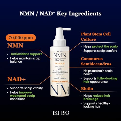 TSJ Bio NMN & NAD+ Hair Tonic - Supports Hair Growth & Scalp Health