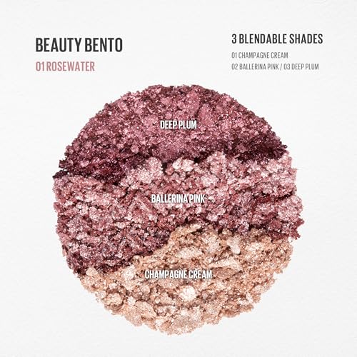 Kaja Beauty Bento Bouncy Eyeshadow Trio Plum Rosy 01 - Vibrant Eye Makeup Set