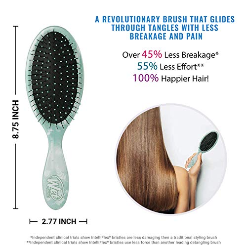 Wet Brush Speed Dry Hair Brush - Amethyst (Gemstone) - Vented Design and Ultra Soft HeatFlex Bristles Are Blow Dry Safe With Ergonomic Handle Manages Tangle and Uncontrollable Hair - Pain-Free
