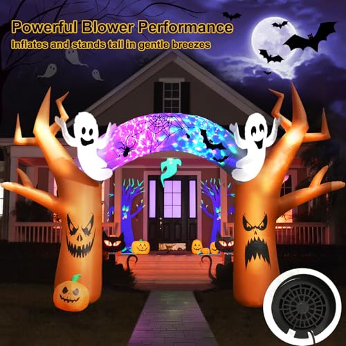 Beinhome 17FT Halloween Inflatable Tree Archway with LED Lights - Outdoor Yard Decoration