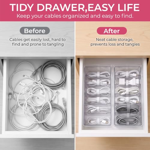 Acshio Lash Extension Organizer with 6 Compartments - Clear Plastic Storage Box for Beauty Supplies