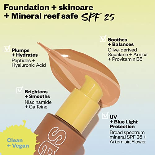 Kosas Revealer Liquid Foundation SPF 25 ? Medium Buildable Coverage, Hydrating Natural Glow Finish, Light Medium Neutral 200