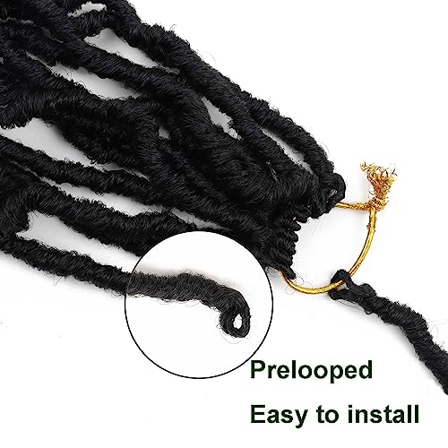 30 Inch Faux Locs Crochet Hair - 8 Packs Curly Ends Boho Dreads for Women - Variation of THIS listing