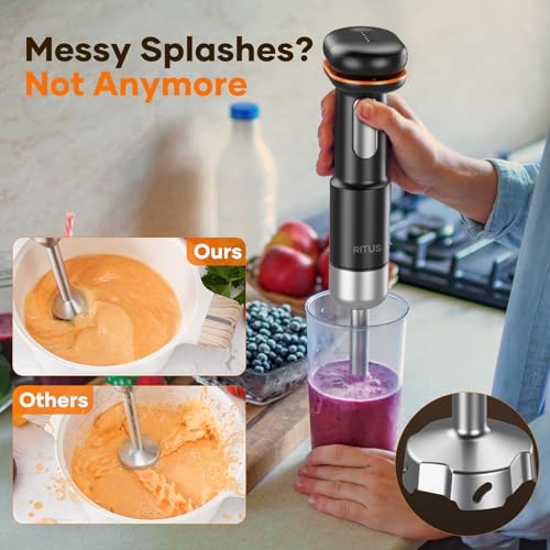 5-in-1 Cordless Immersion Blender with Removable 6000mAh Battery