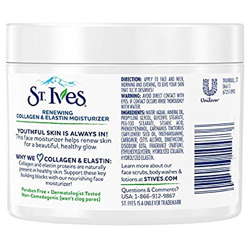 Dove Collagen & Elastin Face Moisturizer 10oz Jar - 3 Pack