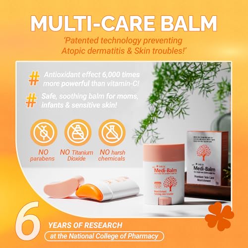 Astaxanthin Multi-Care Balm Stick ? Soothing & Moisturizing for Dry, Sensitive Skin | Safe for Babies, Kids & Adults | Natural, Steroid-Free | wemedibalm (20g / 0.70 oz)