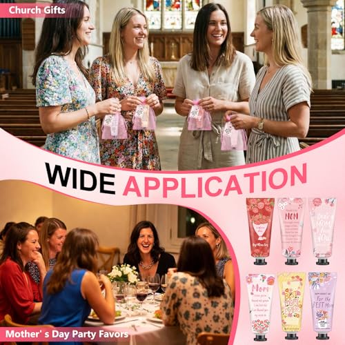 24 Pack Mother's Day Hand Cream Gifts with Greeting Cards & Organza Bags - Women & Mom