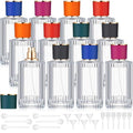 12 Pack 100ml Refillable Perfume Bottles with Gradient Colors - Travel & Makeup