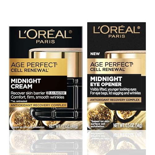 2 Pieces Anti-Aging Night Face & Eye Cream Set - Wrinkle Reduction & Skin Renewal