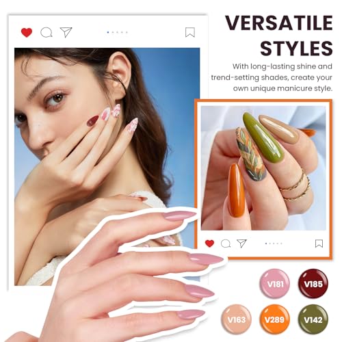 VANREESA 74-Piece Classic Gel Nail Polish Kit with UV Light & Manicure Tools