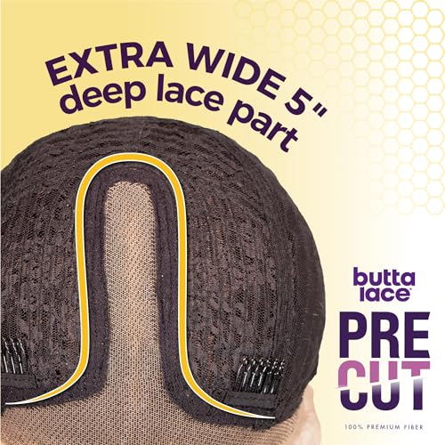 Sensationnel Butta Lace Precut Wig-Unit 6 1B Offblack Natural Synthetic Hair