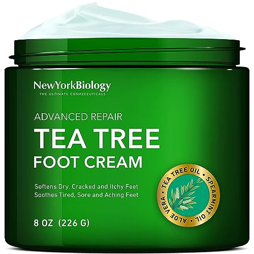 Tea Tree Foot Cream & Body Moisturizer Set for Dry Cracked Skin